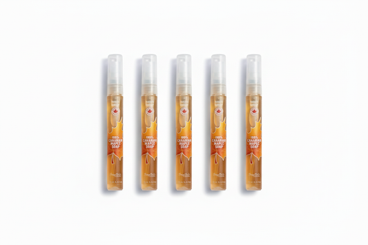 SoapStix Maple Hand Wash 10mL 5-Pack - five travel-size bottles